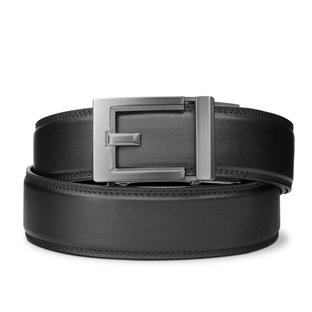 Express_Gunmetal_Leather_Black_WEB_2048x2048 KORE Κλασική Δερμάτινη Ζώνη 1.37'' - Express Gunmetal - Image 1