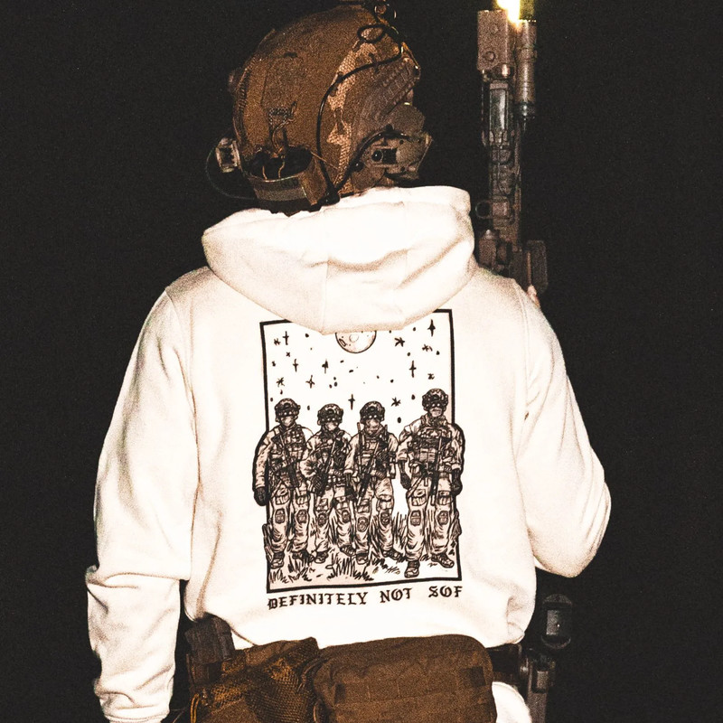Def-not-sof-white-hoodie THE TRACE Definitely Not Sof Φούτερ - Image 1